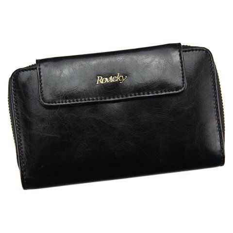 Жіночий шкіряний гаманець Rovicky 8808-BPR RFID Чорний - 8808-BPR RFID фото