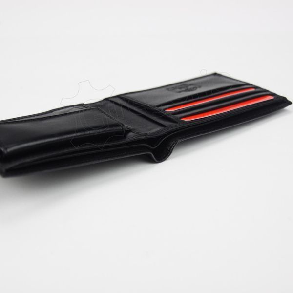 Чоловічий шкіряний гаманець Pierre Cardin TILAK29 8805 RFID Чорний + червоний - TILAK29 8805 RFID фото
