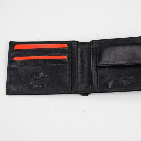 Чоловічий шкіряний гаманець Pierre Cardin TILAK29 8805 RFID Чорний + червоний - TILAK29 8805 RFID фото